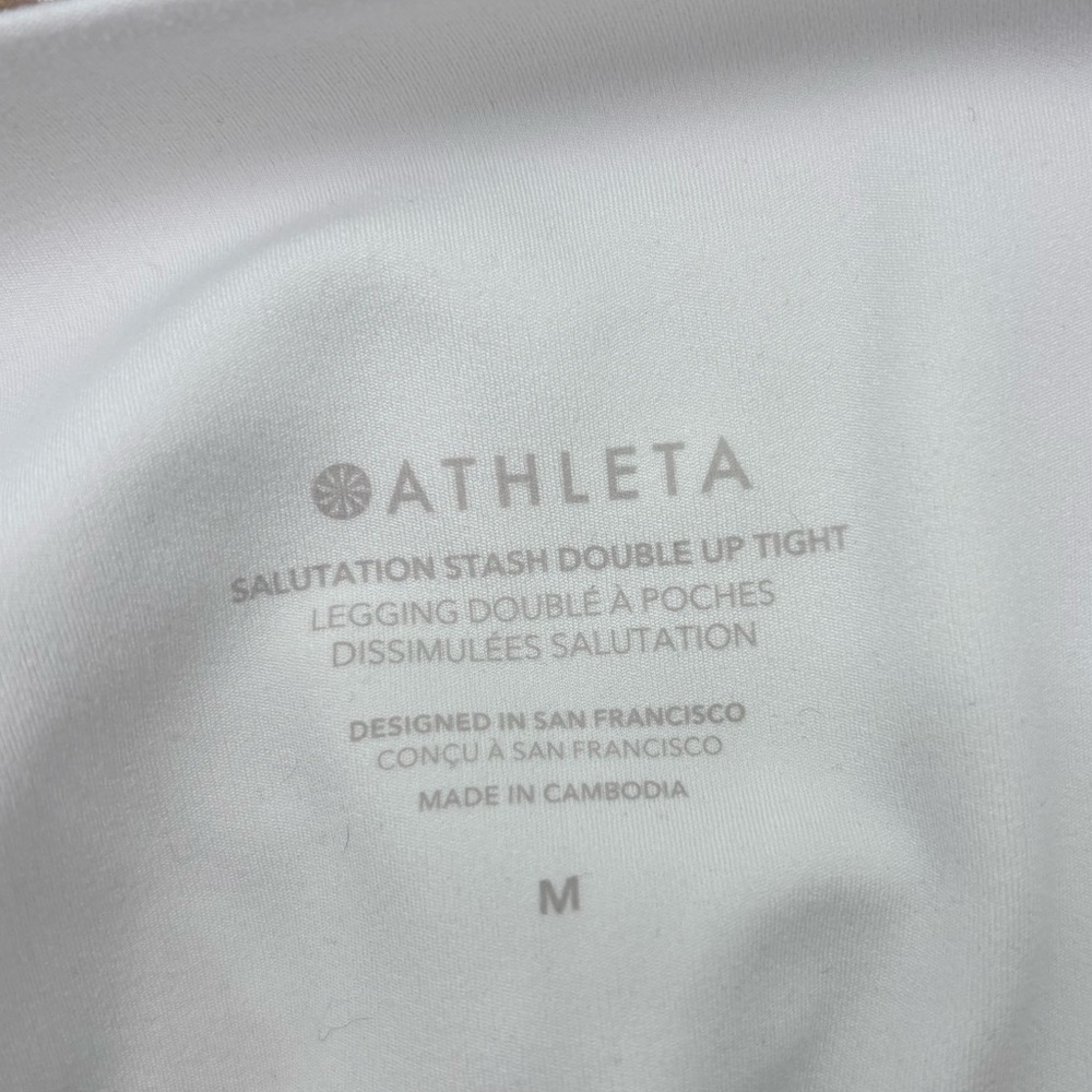 Athleta salutation stash double up tight black and white - Picture 4 of 4